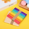thumbnail image 4 of 100 palitos de madera de colores para manualidades, ideales para pintar y crear diseños originales., 4 of 7