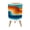 Color 1, variant on Small Trash Can with Lid Retro 70s sunset abstract rainbow stripe wave groovy 1.8 Gallon Dog Proof Trash Can Round Garbage Can Waste Bin Wastebasket for Bathroom Bedroom Living Room