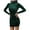 Green, variant on Frostluinai Fall Dresses For Women 2022 Homecoming Dresses Fashion Women'S Casual Long Sleeve Solid Ladies Golden Velvet Half High Collar Slim Dress