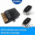 thumbnail image 2 of Wireless 433MHz 1CH 30A Remote Control Switch for 220V Water Pump On/Off Receiver Module, 2 of 5