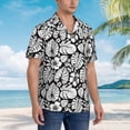 thumbnail image 5 of Balery Tropical Leaves Print Men's Hawaiian Shirts Short Sleeve Beach Shirt Relaxed Fit Vacation Button Down Shirts-Small, 5 of 9