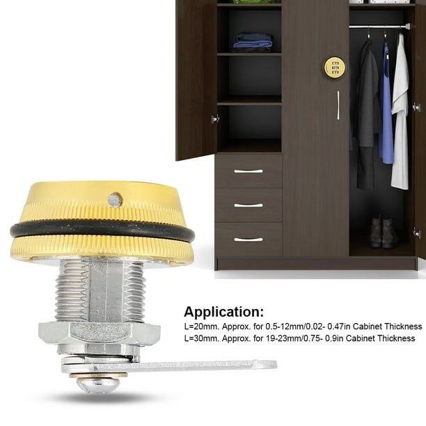 Verrou Mécanique à Combinaison à 3 Chiffres Pour Tiroir, Boîte Aux