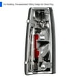 thumbnail image 4 of Spec-D Tuning Black Housing Clear Lens Tail Lights Compatible with 1988-1998 Chevy C/K C10 1500/2500/3500, Silverado Sierra, Blazer Full Size, Suburban, Yukon, Tahoe, Left + Right Pair Assembly, 4 of 7
