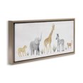 thumbnail image 2 of Stupell Industries Coastal Adorable Jungle Animals Wildlife Brown Floating Frame Canvas Art, 31 x 14, by Lil' Rue, 2 of 7
