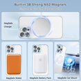 thumbnail image 2 of Magnetic Case for iPhone 14 Pro Max, [Built-in Camera Lens Cover] Soft Shockproof Clear Back Slim Phone Case [Compatible with MagSafe] for iPhone 14 6.7'', Blue, 2 of 14