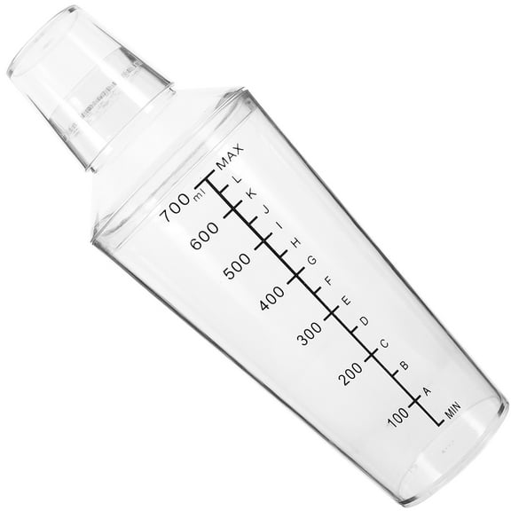 PAMINGONO Transparent Cocktail Mixing Cup PC Shaker for Easy Straining and Precise Measurements 16 oz