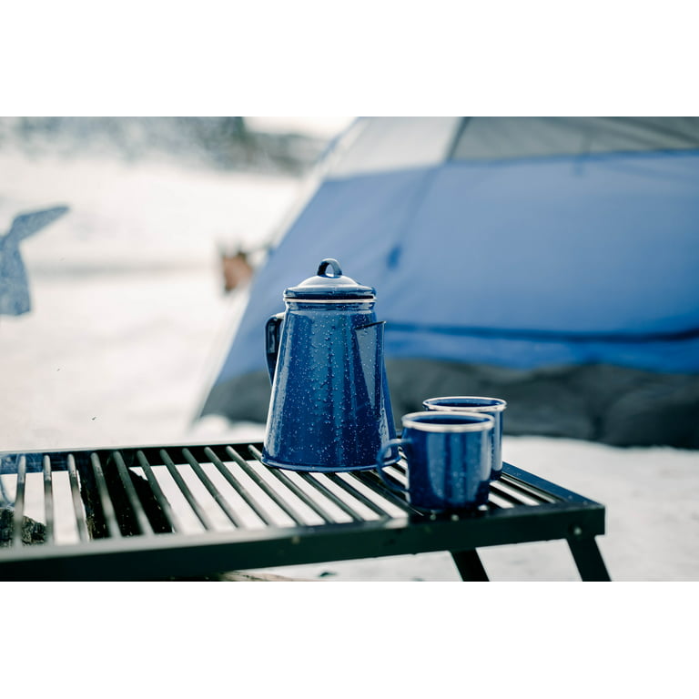 Stansport 8-Cup Enamel Percolator Coffee Pot
