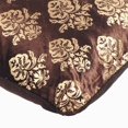 thumbnail image 2 of The HomeCentric Custom Pillow Case Brown Shams Damask Printed Velvet Pillow Shams Pack of 2 24x24 inch (60x60 cm) Pillow Sham Velvet Shams Floral Pillow Shams Victorian Style- Classic Gold Damask, 2 of 3