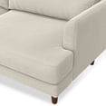 thumbnail image 4 of Simpli Home Livingston 76 inch Wide Mid-Century Modern Loveseat Sofa in Cream White Woven-Blend Fabric, 4 of 10
