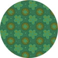 thumbnail image 1 of Ahgly Company Machine Washable Indoor Round Transitional Jungle Green Area Rugs, 3' Round, 1 of 7