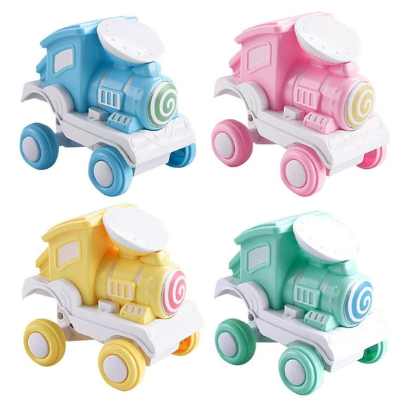 Esaierr Kids Toddler Pressing Car Toys,Boys Girls Tumbler Train Car Toys,Tumbling Locomotive Car Toys