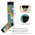 thumbnail image 3 of FORMRS Womens Knee High Socks Casual Long Thick Travel Daily Wear, 1 Pair, Rainbow with Stars, 3 of 6