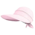 thumbnail image 4 of Hauaitttt Wide Brim Ponytail Adjustable Beach Hat Sun Hat Campaign Hat Rain Show Visor All Weather Hut Women Beach Hats for Summer Men Summer Hat Trainman Hat Hat for Women with Ponytail Hole Natural, 4 of 4