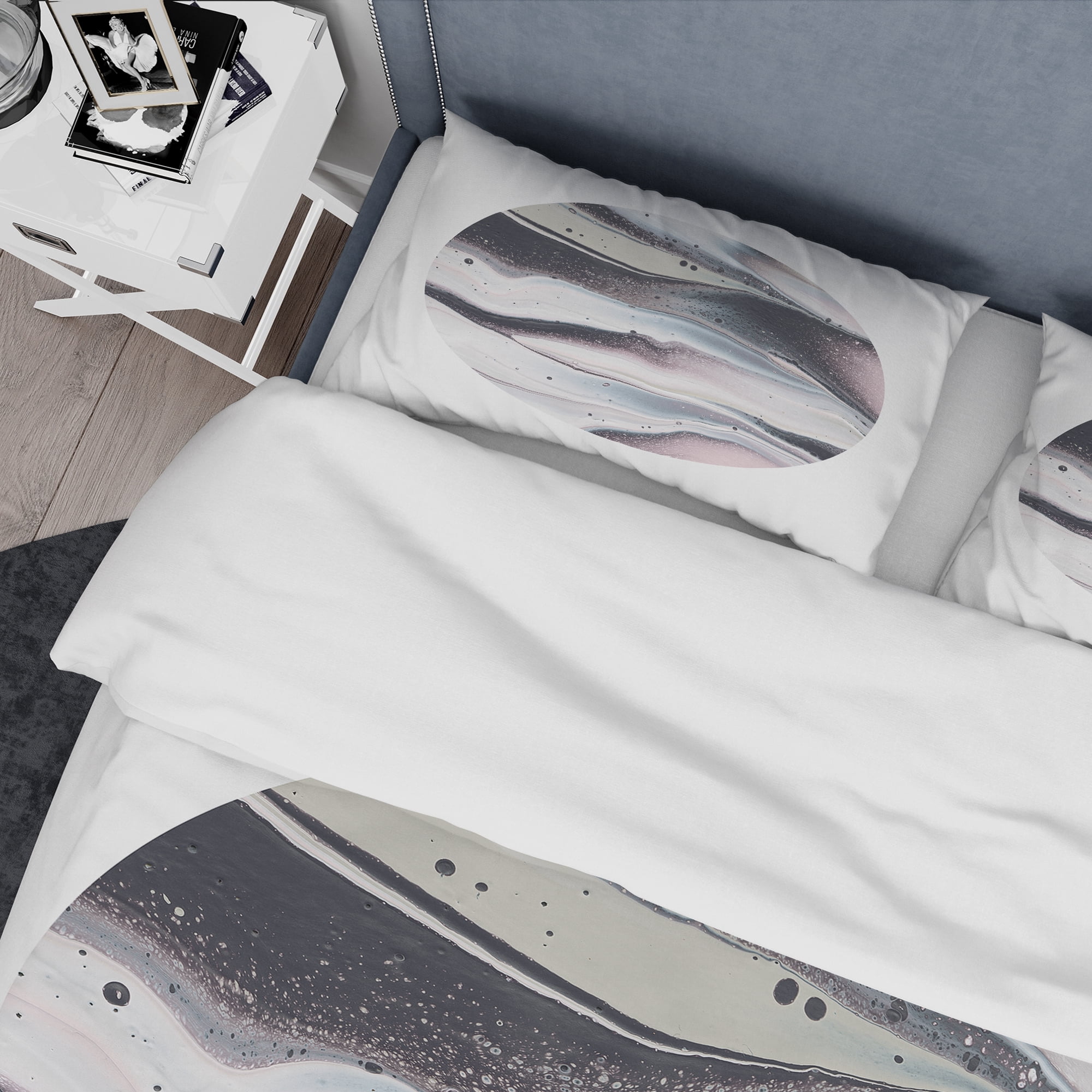 Designart 'Circle Marble II' Geometric Duvet Cover Set