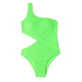 thumbnail image 4 of Edvintorg Women's Swimsuits Sexy One Shoulder One Piece Bathing Suits Solid Color High Cut Swimsuit Slimming Swimwear, 4 of 6