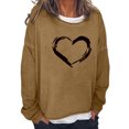 thumbnail image 1 of Camiseta de manga larga suelta con cuello redondo y estampado informal para mujer Pompotops  gfhjh16121, 1 of 3