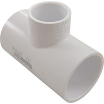 PVC Reducer Tee, Socket x Socket x Socket, 1 1/2 in x 1 1/2 in x 1 in Pipe Size
