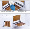 thumbnail image 6 of 18.8''x14.9'' Folding Shower Seat Wall Mounted,Teak Shower Bench Folding,Fold Down Shower Seat,Foldable Shower Chair,Shower Wall Seat,Fold Up Shower Chair,Load of 440 lbs, 6 of 6