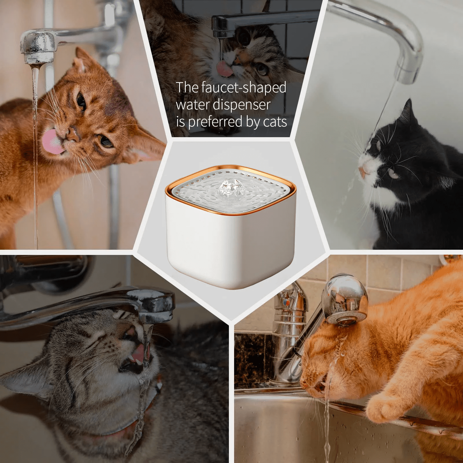 Cat Water Fountain 103oz/3L Pet Fountain with Smart Pump Cat Dog Automatic Drinking Water Dispenser