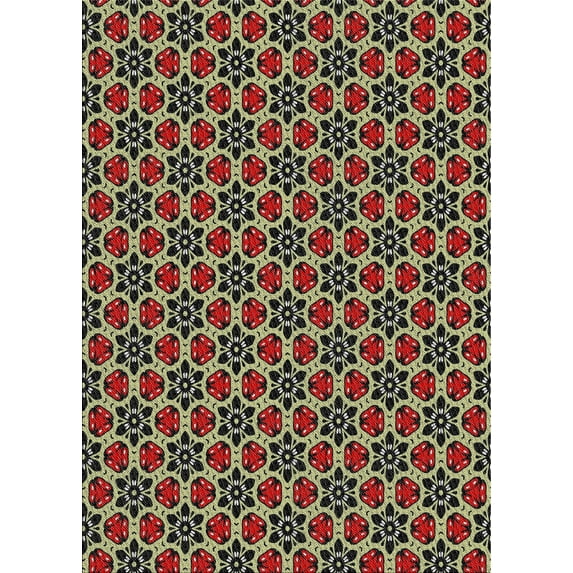 Ahgly Company Machine Washable Indoor Rectangle Transitional Olive Green Area Rugs, 6' x 9'