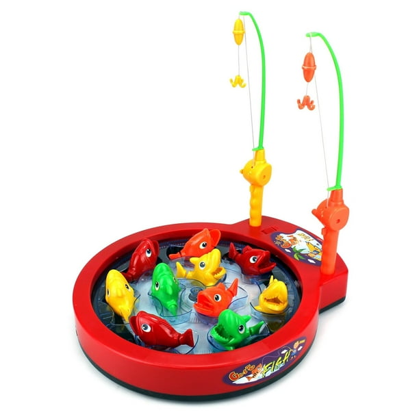 Bass Beat Fishing Game Toy for Kids Battery Operated Rotating Novelty