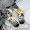 thumbnail image 5 of Masiiu Bluey Pattern Adult Crew Socks, Breathable Color-Block Mid-Calf Socks, Comfortable for Daily Wear and Sports, 5 of 6
