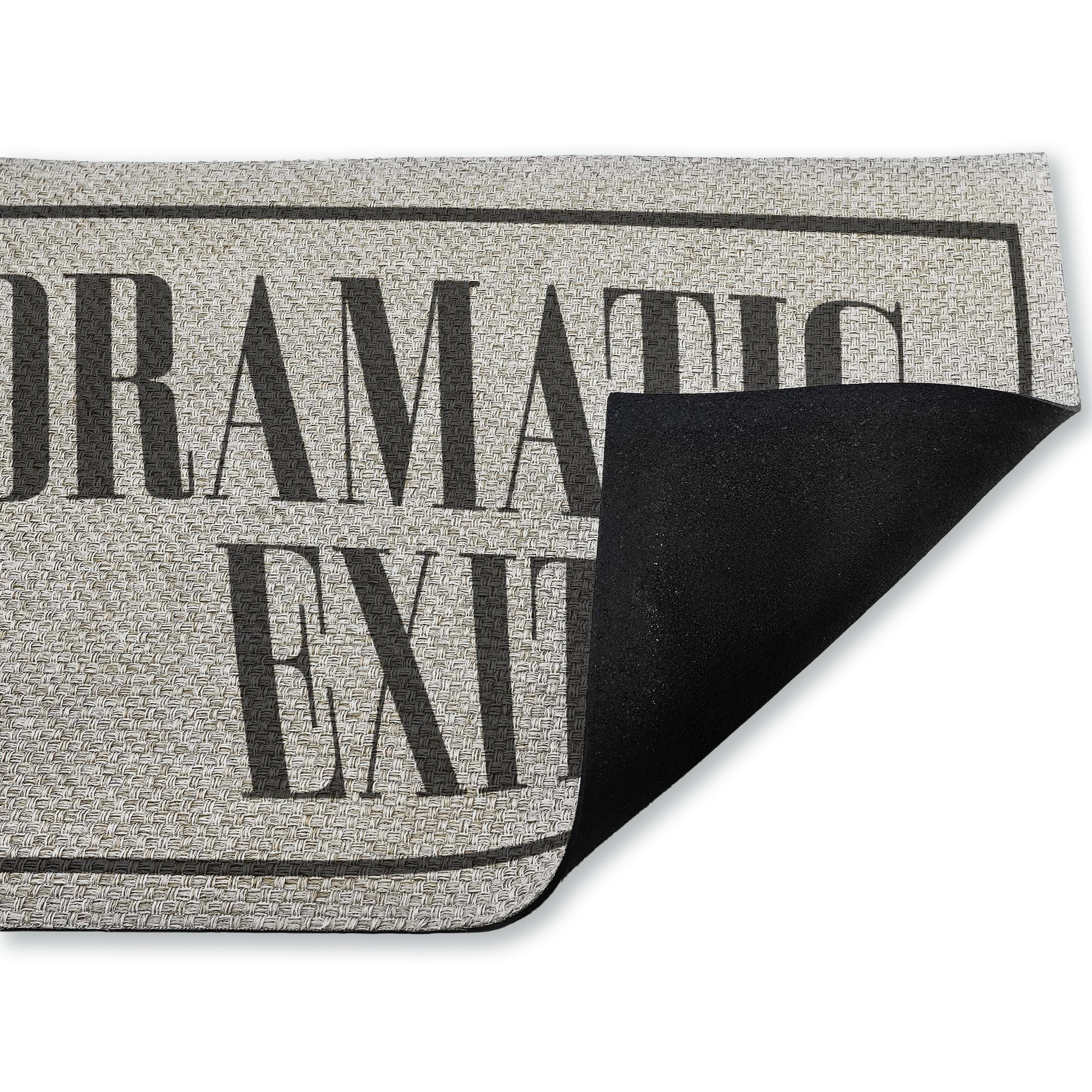 Stupell Industries Dramatic Exit Message Printed Outdoor Imitation Sisal Floor Mat, design by Lil' Rue