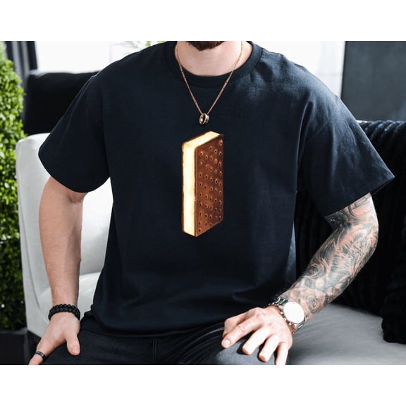 Ice Cream Sandwich Frozen Treat Classic Novelty Unisex T-Shirt, up to size 3XL.