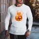 thumbnail image 2 of Blusa informal de manga larga con cuello redondo y estampado de calavera para hombre Pompotops  oipoqjl1766, 2 of 8