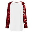thumbnail image 5 of Tops for Women Trendy Viikei Womens Tops Long Sleeve,Fall Tops for Womens 2025 Trendy,Ladies Casual Valentine's Day Printed Pullover with Shoulder Sleeves Long Sleeved Round Neck TopShirt Red S, 5 of 5