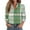Green, variant on Plaid Shirts for Women Fashion Lapel Button Down Blouses Long Sleeve Loose Fit Lounge Tunic Tops Dressy Working Business Travel Shirt