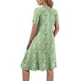 thumbnail image 6 of Women's Summer Casual Midi Dress Beach Short Sleeve Dresses with Pockets, 6 of 6