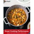 thumbnail image 3 of MICHELANGELO Ceramic Stock Pot with Lid - Nonstick Soup Pot for Induction Cooktop, 8-Quart Non Stick Cooking Pots with Silicone Handle Covers & Pot-Holder, Grey, 3 of 10