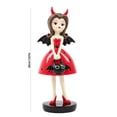 thumbnail image 3 of Halloween Girl Resin Tabletop Figurine, Vintage Cartoon She Statue, Spooky Cute Decor for Mantel Shelf Entryway, Halloween Party Decoration Gift Collectible, 3 of 5