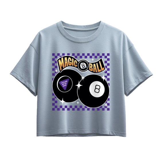 Magic 8 Ball - Front & Back - Youth Girls Boxy T-Shirt