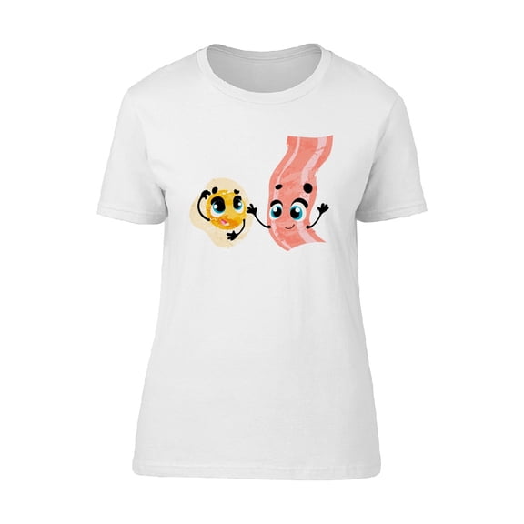 Cute Bacon & Fried Egg Breakfast Tee Women's -Image by Shutterstock