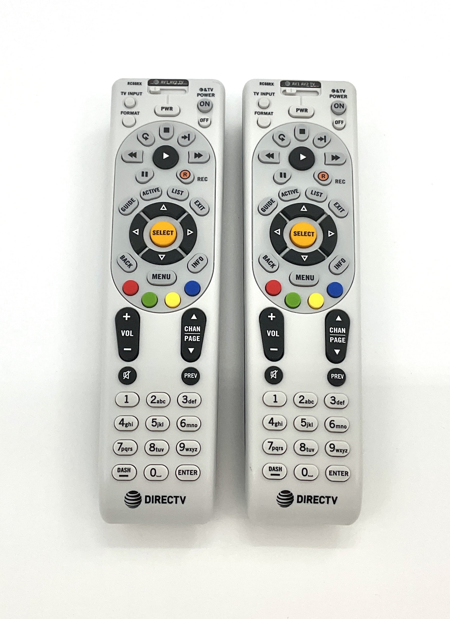 (2 Pack) Replacement DirecTV RC66RX IR 4Device Remote Control
