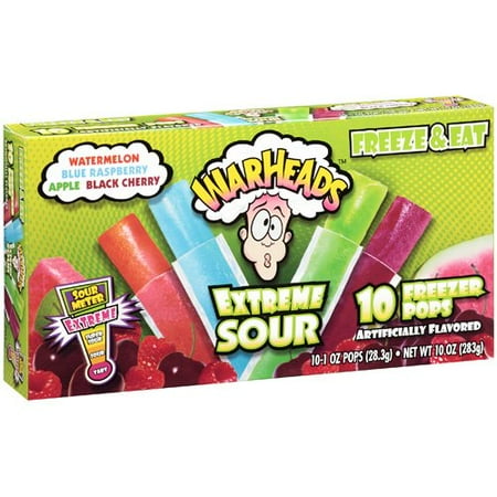 Warheads Extreme Sour Freezer Pops, 10ct