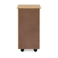 thumbnail image 5 of Linon Callie Six Drawer Rolling Storage Cart in Natural Brown Wood, 5 of 16