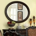 thumbnail image 4 of Furniture of America Ramsaran Traditional Wood Frame Oval Mirror in Brown Cherry, 4 of 5