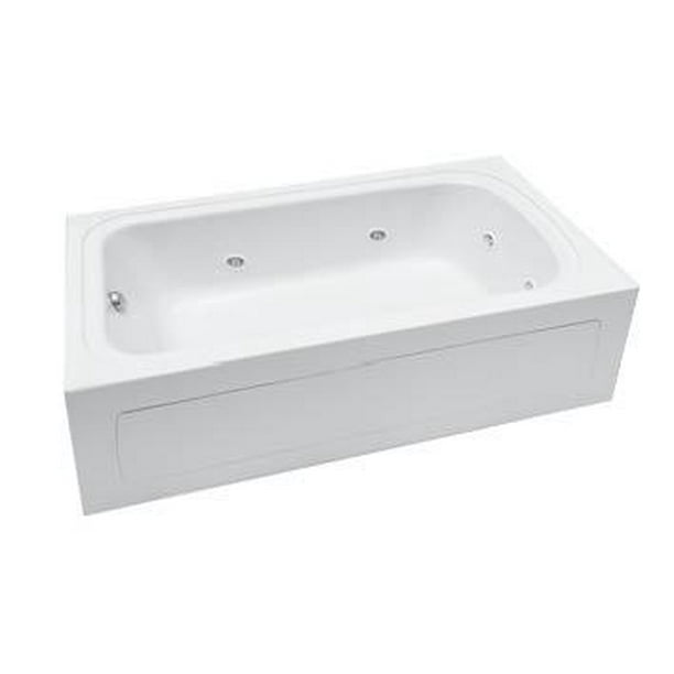Proflo Pfw7242alsk Plus A 72" X 42" Alcove 8 Jet Whirlpool Bath Tub White
