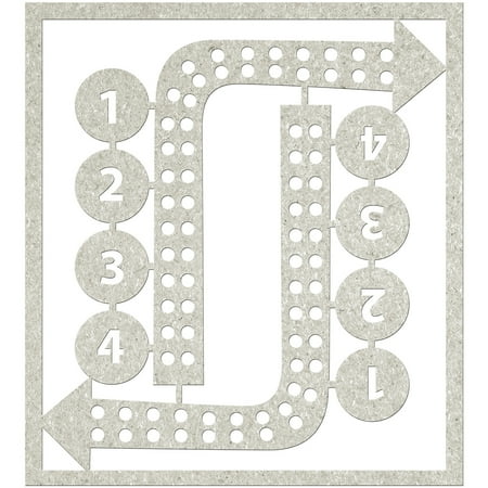 FabScraps Zooty Cuties Die-Cut Gray Chipboard Shape-Corner Arrows & No's 4