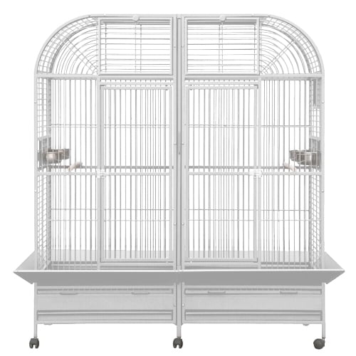 Kings Cages SLT 6432 Extra Large Bird Cage. 64X32X70 (White)