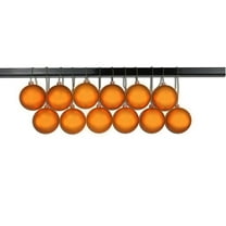 12 Pack 80mm 3" Matte Orange Ball Ornament UV Coated with Wire