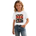 thumbnail image 2 of Shirts for Boys and Girls Vintage Guitar Union Jack Rock Guitarist T-Shirt for Kids Summer Fashion Tees (White 10-11 Years), 2 of 6