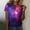 509_Pink, variant on Texiao Women's 3D Galaxy Print T Shirts Glitter Shirts Blouse Fashionable Starry Summer Shirts Round Neck Short Sleeve Tops for Carnival Costumes