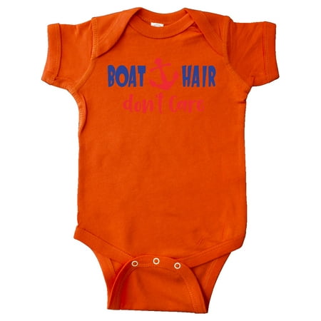 

Inktastic Boat Hair Don t Care Anchor Sailing - Red Blue Gift Baby Boy or Baby Girl Bodysuit