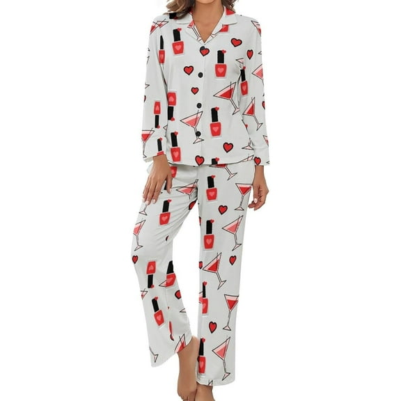 Top-kevin Latkes Love Challah Season Women's Long-Sleeve Shirt And Full-Length Bottom Pajama Set