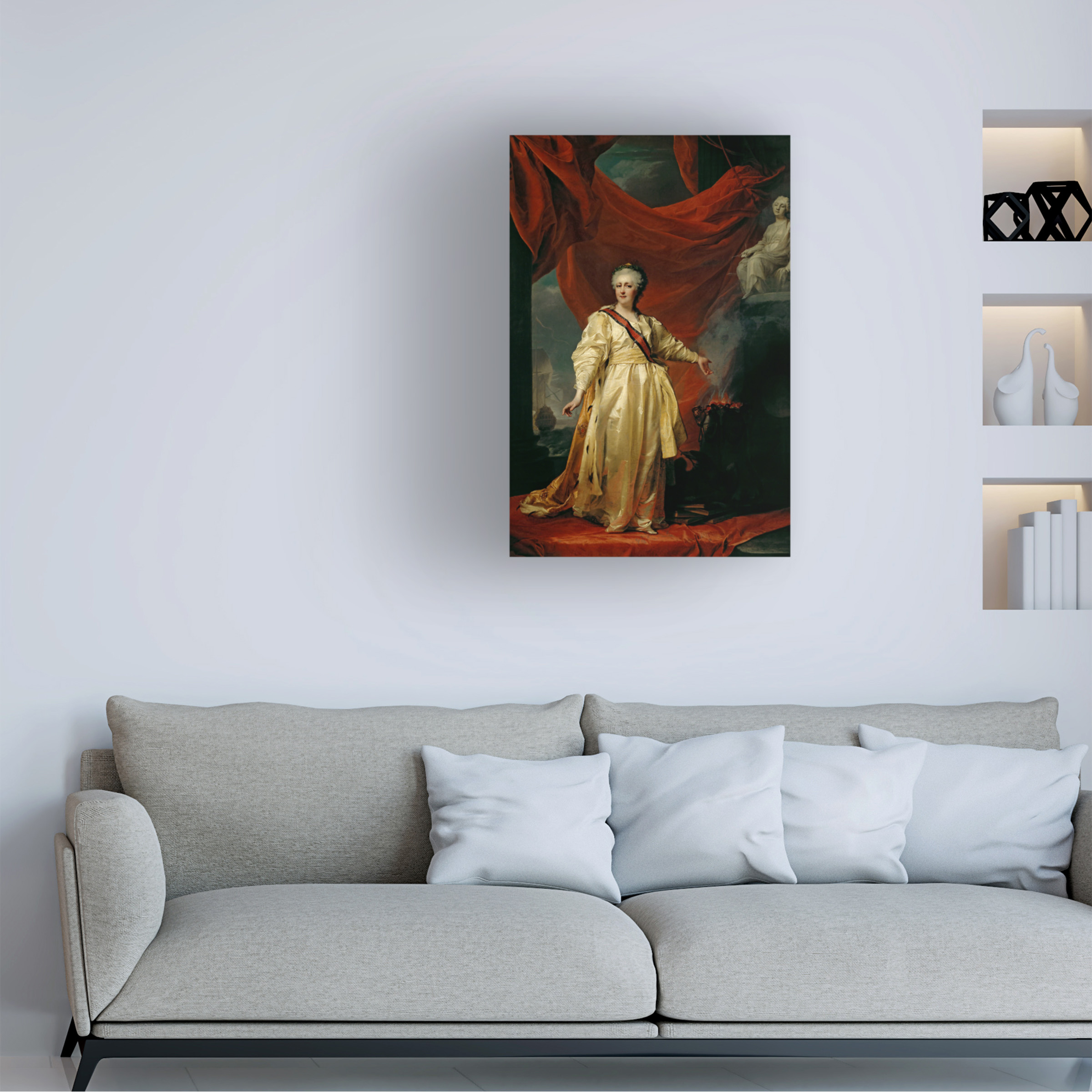 Dmitry Levitsky 'Portrait Of Catherine Ii' Canvas Art