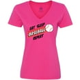 thumbnail image 3 of Inktastic Eat, Sleep, Baseball, Repeat Women's V-Neck T-Shirt, 3 of 5